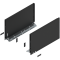 Laterală de sertar LEGRABOX, Înălţime F (241 mm), NL=400 mm, dreapta+stânga, pentru LEGRABOX pure, negru-carbon mat