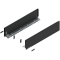 Laterală de sertar LEGRABOX, Înălţime K (128.5 mm), NL=550 mm, dreapta+stânga, pentru LEGRABOX pure, negru-carbon mat