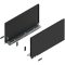 Laterală de sertar LEGRABOX, Înălţime F (241 mm), NL=450 mm, dreapta+stânga, pentru LEGRABOX pure, negru-carbon mat