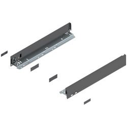 Laterală de sertar LEGRABOX, Înălţime N (66.5 mm), NL=450 mm, dreapta+stânga, pentru LEGRABOX pure, gri-orion mat
