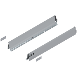 Laterală TANDEMBOX, Înălţime M (83 mm), NL=650 mm, dreapta+stânga, pentru TANDEMBOX intivo/antaro, pentru , R9006 gri aluminiu