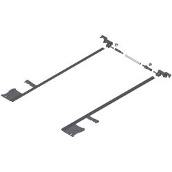 LEGRABOX Mecanism de stabilizare laterală, NL=650 mm, KB=1400 mm, Extensie totală, pentru debitat, R7037 gri închis