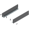 Laterală de sertar LEGRABOX, Înălţime K (128.5 mm), NL=600 mm, dreapta+stânga, pentru LEGRABOX pure, gri-orion mat