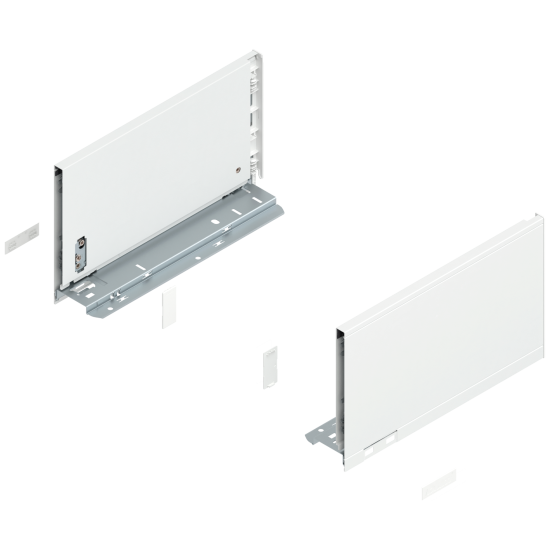 Laterală de sertar LEGRABOX, Înălţime C (177 mm), NL=300 mm, dreapta+stânga, pentru LEGRABOX pure, alb-mătase mat