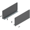 Laterală de sertar LEGRABOX, Înălţime F (241 mm), NL=500 mm, dreapta+stânga, pentru LEGRABOX pure, gri-orion mat