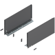 Laterală de sertar LEGRABOX, Înălţime F (241 mm), NL=500 mm, dreapta+stânga, pentru LEGRABOX pure, gri-orion mat
