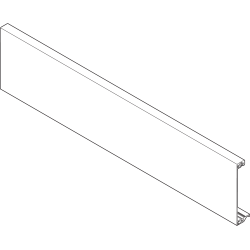 TANDEMBOX Front din aluminiu, pentru Sertar interior şi extragere interioară cu traversă, KB=1200 mm, pentru debitat, pentru TANDEMBOX intivo/antaro, R9006 gri aluminiu