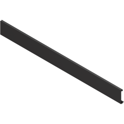 TANDEMBOX Front din aluminiu, cu canelură, pentru Extragere interioară pentru elementul de inserţie, KB=1200 mm, pentru debitat, pentru TANDEMBOX intivo, terraschwarz (negru Terra)