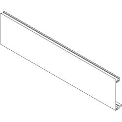 TANDEMBOX Front din aluminiu, cu canelură, pentru Extragere interioară pentru elementul de inserţie, KB=1200 mm, pentru debitat, pentru TANDEMBOX intivo, terraschwarz (negru Terra)