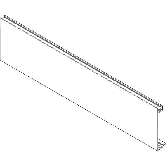 TANDEMBOX Front din aluminiu, cu canelură, pentru Extragere interioară pentru elementul de inserţie, KB=1200 mm, pentru debitat, pentru TANDEMBOX intivo, terraschwarz (negru Terra)