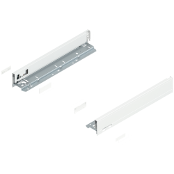 Laterală de sertar LEGRABOX, Înălţime N (66.5 mm), NL=400 mm, dreapta+stânga, pentru LEGRABOX pure, alb-mătase mat