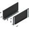 Laterală de sertar LEGRABOX (interior), Înălţime F (241 mm), NL=500 mm, dreapta+stânga, pentru LEGRABOX pure, negru-carbon mat