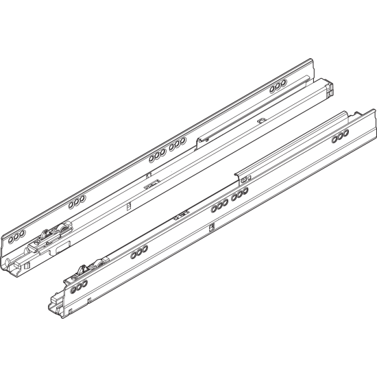 Şină corp TANDEMBOX BLUMOTION, 30 kg, NL=600 mm, dreapta+stânga, zincat