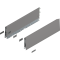 Laterală de sertar MERIVOBOX, Înălţime K (129 mm), NL=450 mm, dreapta+stânga, gri indiu mat
