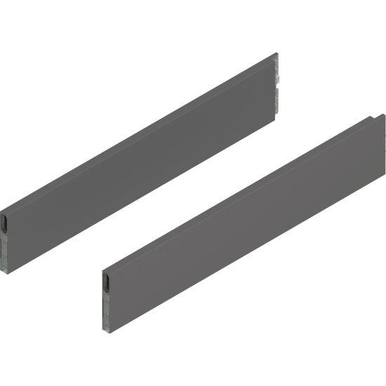 MERIVOBOX BOXCAP, NL=550 mm, Înălţime E, dreapta+stânga, gri-orion mat