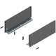 Laterală de sertar LEGRABOX, Înălţime C (177 mm), NL=450 mm, dreapta+stânga, pentru LEGRABOX pure, gri-orion mat