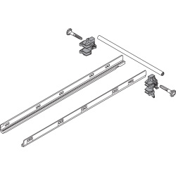 TANDEMBOX Mecanism de stabilizare laterală (construibil în sus), NL=450 mm, KB=1200 mm, Extensie totală, Sertar/extragere cu front înalt, R7037 gri închis