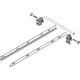 TANDEMBOX Mecanism de stabilizare laterală (construibil în sus), NL=450 mm, KB=1200 mm, Extensie totală, Sertar/extragere cu front înalt, R7037 gri închis