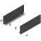 Laterală de sertar LEGRABOX, Înălţime C (177 mm), NL=500 mm, dreapta+stânga, pentru LEGRABOX pure, negru-terra mat
