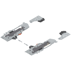 set (Unitate TIP-ON BLUMOTION + Declanşator + Adaptor), pentru TANDEMBOX, Tip S1, NL=270-300 mm, Greutate totală a extragerii=10-20 kg, dreapta+stânga, R7035 gri deschis