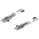 set (Unitate TIP-ON BLUMOTION + Declanşator + Adaptor), pentru TANDEMBOX, Tip S1, NL=270-300 mm, Greutate totală a extragerii=10-20 kg, dreapta+stânga, R7035 gri deschis