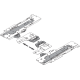 set (Unitate TIP-ON BLUMOTION + Declanşator + Adaptor), pentru TANDEMBOX, Tip S1, NL=270-300 mm, Greutate totală a extragerii=10-20 kg, dreapta+stânga, R7035 gri deschis