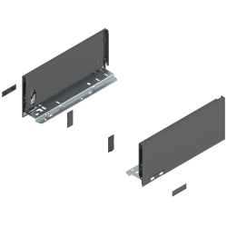 Laterală de sertar LEGRABOX, Înălţime K (128.5 mm), NL=300 mm, dreapta+stânga, pentru LEGRABOX pure, gri-orion mat