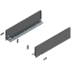 Laterală de sertar LEGRABOX, Înălţime K (128.5 mm), NL=500 mm, dreapta+stânga, pentru LEGRABOX pure, gri-orion mat