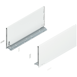 Laterală de sertar LEGRABOX, Înălţime F (241 mm), NL=500 mm, dreapta+stânga, pentru LEGRABOX pure, alb-mătase mat
