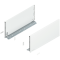 Laterală de sertar LEGRABOX, Înălţime F (241 mm), NL=500 mm, dreapta+stânga, pentru LEGRABOX pure, alb-mătase mat