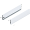 Laterală de sertar MERIVOBOX, Înălţime K (129 mm), NL=600 mm, dreapta+stânga, alb-mătase mat