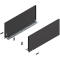 Laterală de sertar LEGRABOX, Înălţime F (241 mm), NL=550 mm, dreapta+stânga, pentru LEGRABOX pure, negru-terra mat