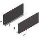 Laterală de sertar LEGRABOX, Înălţime F (241 mm), NL=550 mm, dreapta+stânga, pentru LEGRABOX pure, negru-terra mat