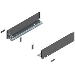 Laterală de sertar LEGRABOX, Înălţime M (90.5 mm), NL=400 mm, dreapta+stânga, pentru LEGRABOX pure, gri-orion mat