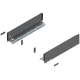 Laterală de sertar LEGRABOX, Înălţime M (90.5 mm), NL=400 mm, dreapta+stânga, pentru LEGRABOX pure, gri-orion mat