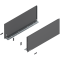 Laterală de sertar LEGRABOX, Înălţime F (241 mm), NL=600 mm, dreapta+stânga, pentru LEGRABOX pure, gri-orion mat