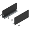 Laterală de sertar LEGRABOX, Înălţime C (177 mm), NL=400 mm, dreapta+stânga, pentru LEGRABOX pure, negru-carbon mat