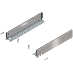 Laterală LEGRABOX, Înălţime M (90.5 mm), NL=500 mm, dreapta+stânga, pentru LEGRABOX pure, inox periat-lăcuit