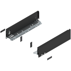 Laterală LEGRABOX, Înălţime M (90.5 mm), NL=350 mm, dreapta+stânga, pentru LEGRABOX pure, negru-carbon mat