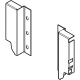 TANDEMBOX Suporturi pentru spate de lemn, Înălţime K (128,5 mm), dreapta+stânga, R9006 gri aluminiu