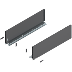 Laterală de sertar LEGRABOX, Înălţime C (177 mm), NL=600 mm, dreapta+stânga, pentru LEGRABOX pure, gri-orion mat