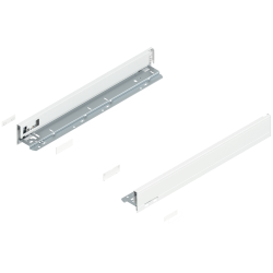 Laterală de sertar LEGRABOX, Înălţime N (66.5 mm), NL=500 mm, dreapta+stânga, pentru LEGRABOX pure, alb-mătase mat