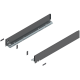 Laterală de sertar LEGRABOX, Înălţime M (90.5 mm), NL=650 mm, dreapta+stânga, pentru LEGRABOX pure, gri-orion mat