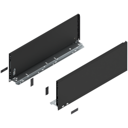 Laterală de sertar LEGRABOX, Înălţime C (177 mm), NL=500 mm, dreapta+stânga, pentru LEGRABOX pure, negru-carbon mat