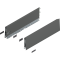 Laterală de sertar MERIVOBOX, Înălţime K (129 mm), NL=450 mm, dreapta+stânga, gri-orion mat