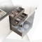 Sertar metalic slim, amortizare,  push-open, 18 mm, H106 550 mm, Antracit, Flowbox, Samet